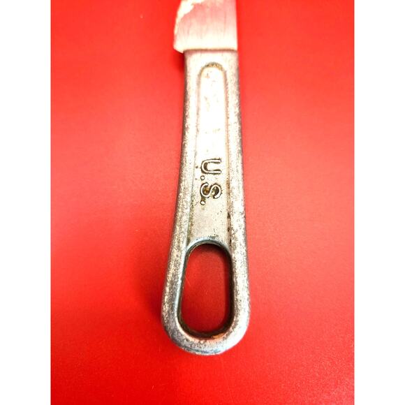 Vintage US Military Mess Knife Fixed Blade w/ Cast Aluminum Handle 7 1/4" - Picture 10 of 12